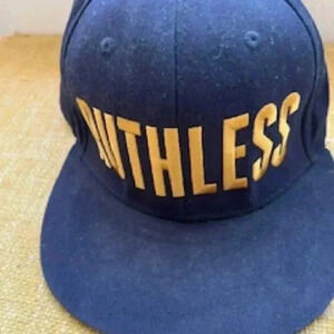 Ruthless Records Black And Gold Adjustable SnapBack Hat Cap